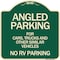 Signmission Angled Parking for Cars Trucks & Similar Vehicles No RV Parking Alum Sign, 18" x 18", G-1818-24343 A-DES-G-1818-24343 - alternate 1